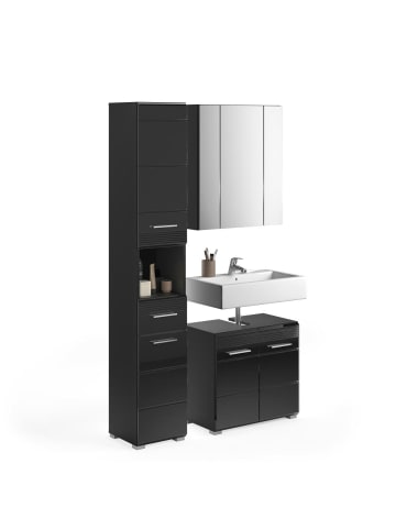 ebuy24 Badmöbelset Linus Schwarz 105 x 34 cm