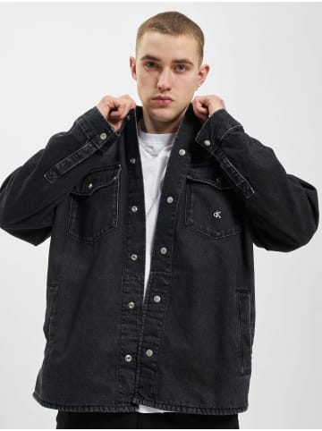 Calvin Klein Longsleeves in washed black/black cord collar