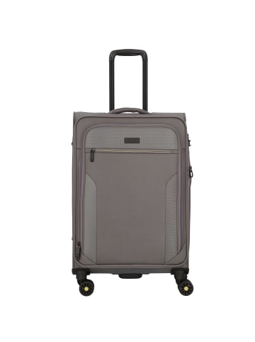 D&N Travel Line 9704 4 Rollen Trolley M 68 cm mit Dehnfalte in grey