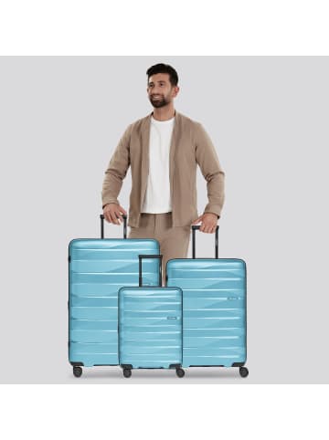 Bergpfeil Travel 4-Rollen Kofferset 3-tlg. mit Dehnfalte in glacier blue metallic