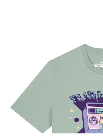 wat? Apparel T-Shirt Turn the music up in Aloe