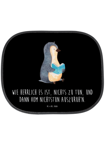 Mr. & Mrs. Panda Sonnenschutz Auto Pinguin Buch mit Spruch in Schwarz