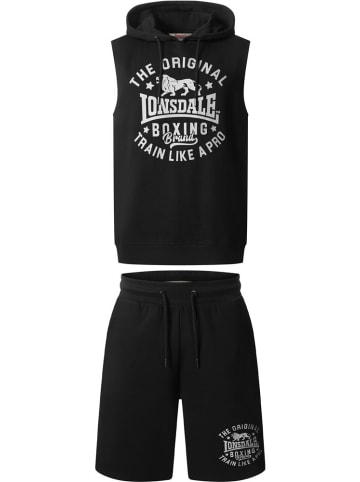 Lonsdale Trainingsanzug "Shotley" in Schwarz