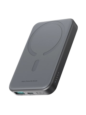 Mcdodo Powerbank Mini 5000 mAh USB-A USB-C induktiv 20W + USB-C/USB-C-Kabel schwarz