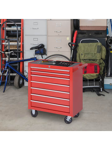 DURHAND Werkstattwagen-69L x 33B x 75H cm-Rot