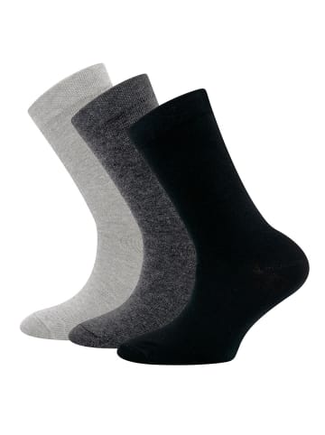 ewers 3er-Set Socken 3er Pack Uni in sweater grau/anthrazit/schwarz