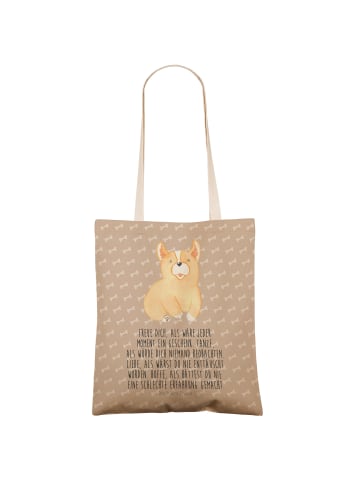 Mr. & Mrs. Panda Shopper Bag Corgie mit Spruch in Hundeglück