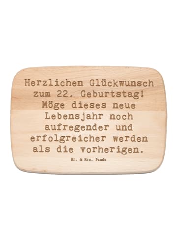 Mr. & Mrs. Panda Holzbrettchen Spruch 22. Geburtstag mit Spruch in Transparent