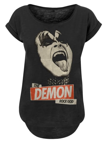 F4NT4STIC Long Cut T-Shirt Kiss Demon Rock in schwarz