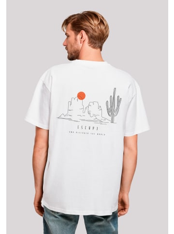F4NT4STIC Heavy Oversize T-Shirt Oversize Escape Discover the World Savannah in weiß