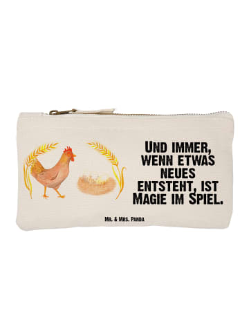 Mr. & Mrs. Panda Beauty Bag Huhn Stolz mit Spruch in Weiß
