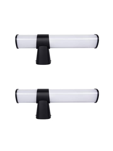 ZMH 2er-Set Spiegelleuchte in schwarz 6W modern 4000K Neutralweiß L 35cm