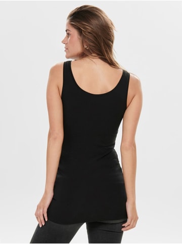 ONLY 3er-Set New Long Tank Top in Schwarz (Black)