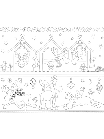 URSUS Ausmal-Tischset Elche, 5 Blatt - ab 3 Jahren