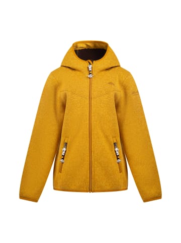 Schmuddelwedda Mädchen Strickfleecejacke in Senf Melange-280