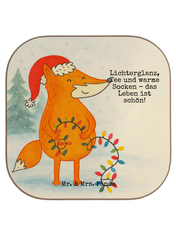 Mr. & Mrs. Panda Tischschoner Fuchs Weihnachten Design mit Spruch in Weiß