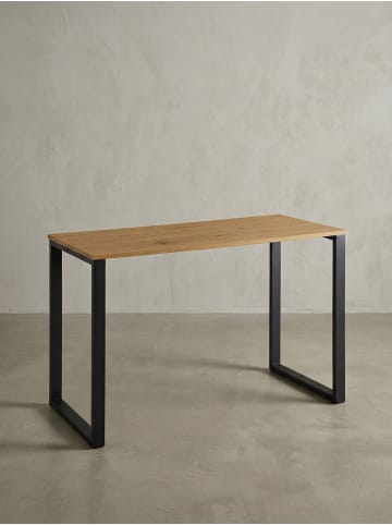 KADIMA DESIGN Schreibtisch Eiche-Dekor / Schwarz 120x60x76 cm Design Computertisch