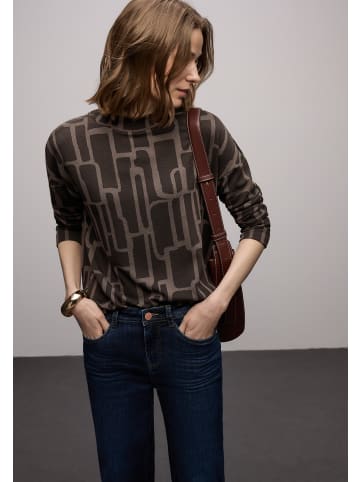 Street One Shirt in schoko taupe - 0001