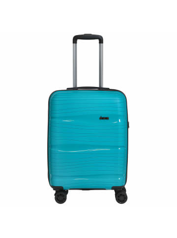 D&N Travel Line 4300 - 4-Rollen-Kabinentrolley  S 55 cm (black) in petrol