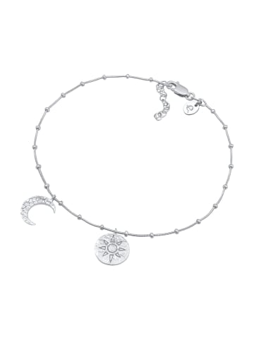 Elli Fußschmuck 925 Sterling Silber Halbmond, Astro, Sonne in Silber