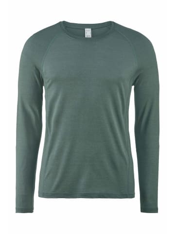 Hessnatur Wool-Silk Longsleeve in fichtengrün