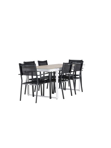 ebuy24 Gartenset Merlo 7-teilig Weiß 90 x 200 cm
