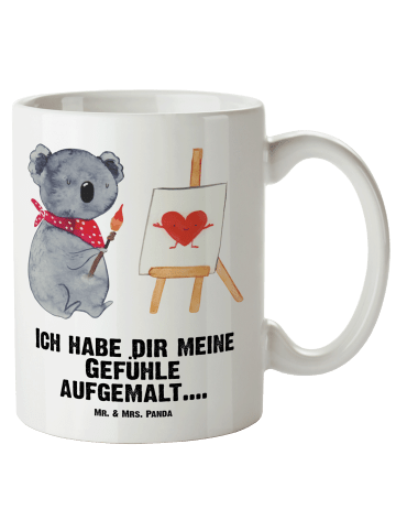 Mr. & Mrs. Panda Teetasse Koala Künstler mit Spruch in Weiß
