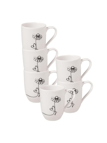 Villeroy & Boch 6er Set Statement Lines Becher 'Family' Statement Lines Becher 290 ml in weiß
