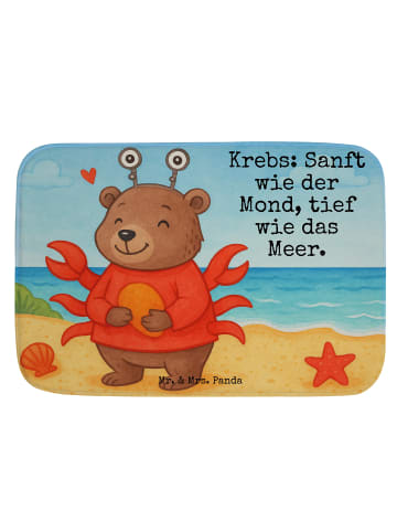 Mr. & Mrs. Panda Bad Fußmatte Krebs Astrologie Design mit Spruch in Weiß