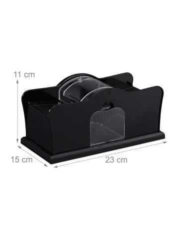 relaxdays Kartenmischmaschine in Schwarz