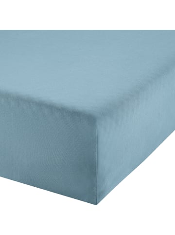 Erwin Müller Single-Jersey Bio Boxspring-Spannbettlaken Bayreuth in blau