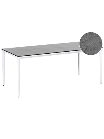 Beliani Esszimmertisch SOVARETO in Grau - (W) 90 x (H) 75 x (L) 180 cm