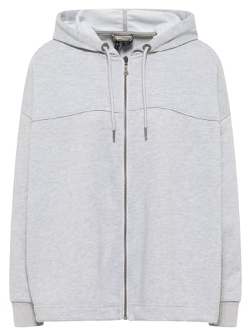 DreiMaster Vintage Oversize Zip Hoodie in Grau Melange