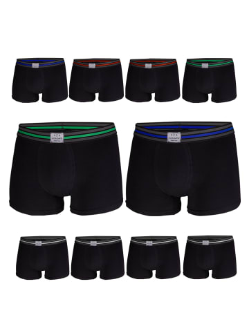 Luca David Boxershorts 7er Pack in Schwarz / Bund gestreift