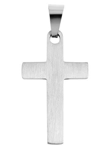 Adeliás Unisex Anhänger – Kreuz Kreuzanhänger aus Edelstahl in silber