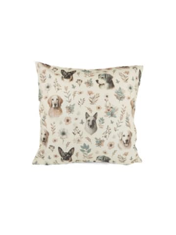 Plückefinken Nonbook - Dekokissen - Hundeglück cremeweiß