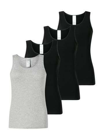Schiesser Unterhemd Modern Multipacks in schwarz-grau