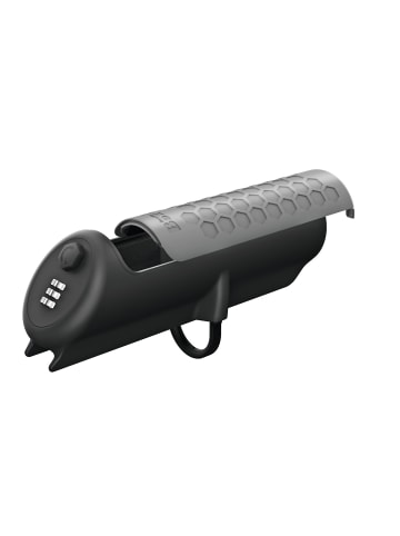 BeeMyBox Fahrradtasche Basic 26cm grau mit Zahlenschloss Schwarz