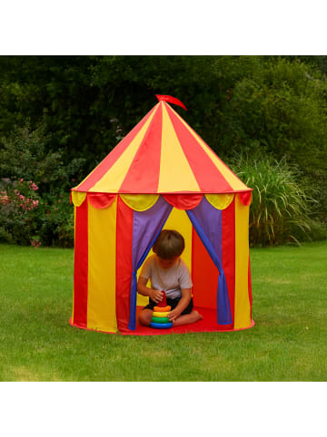 relaxdays Spielzelt „Zirkus“ in Bunt – (H)125 x ø 95 cm
