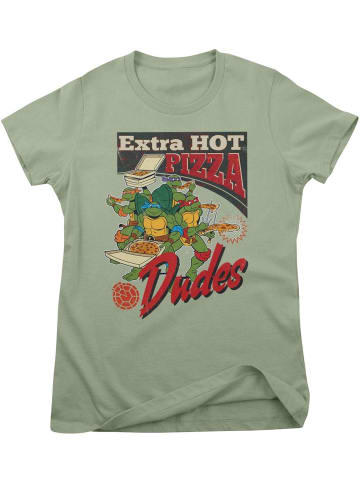 Teenage Mutant Ninja Turtles Shirt "Extra Hot Pizza Dudes Girly Tee" in Grün