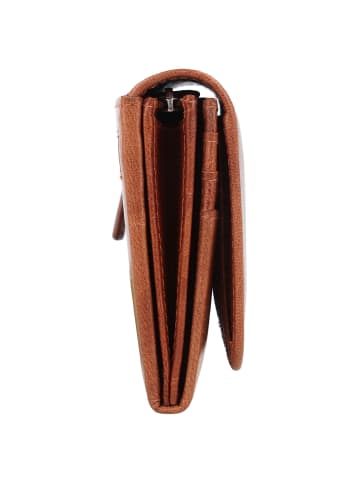 mano Donna Aurona Geldbörse RFID Leder 19 cm cognac