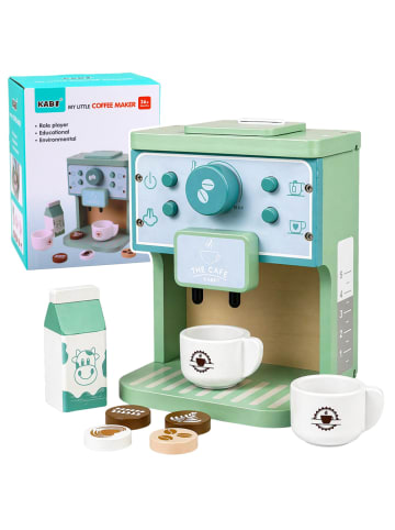 Wisam® Kaffeeset aus Holz, bestehend aus Kaffeemaschine, Tassen