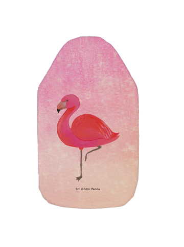 Mr. & Mrs. Panda Wärmflasche Flamingo Classic ohne Spruch in Aquarell Pink