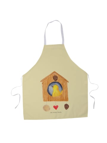 Mr. & Mrs. Panda Schürze Vogelhaus Home ohne Spruch in Gelb Pastell