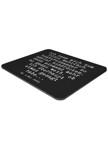 Mr. & Mrs. Panda Mouse Pad Ich kann mich zum... mit Spruch in Schwarz