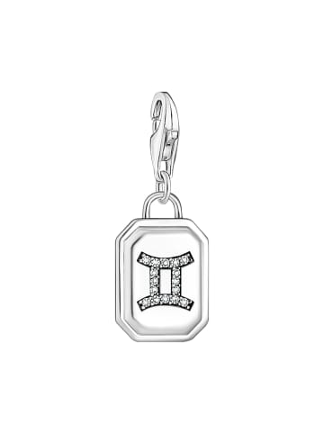 Thomas Sabo Charm-Anhänger Sternzeichen Zwilling in silber, weiß