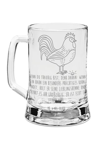 Mr. & Mrs. Panda Bierkrug Hahn Korn mit Spruch in Transparent