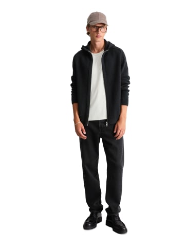 Marc O'Polo DENIM Bouclé-Strickhoodie regular in Schwarz