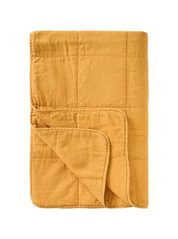 IB Laursen Vintage Quilt unifarben Baumwolldecke in harvest yellow