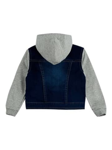 Levi's Kids Jeansjacke mit Sweatärmel und Kapuze in Mehrfarbig